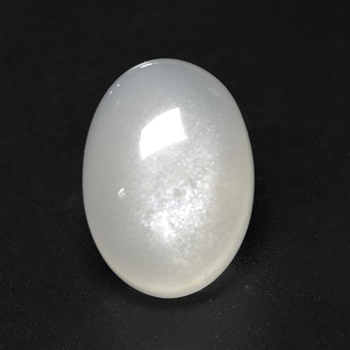 Pedra da lua branco natural 3,06ct, corte oval, transparente