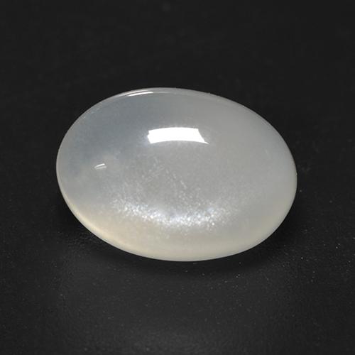Pedra da lua branco natural 3,06ct, corte oval, transparente