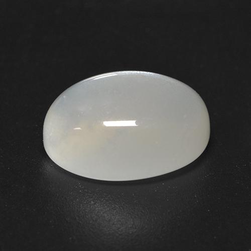Pedra da lua branco natural 3,06ct, corte oval, transparente