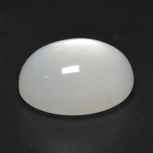 Pedra da lua branco natural 4,58ct, corte oval, transparente