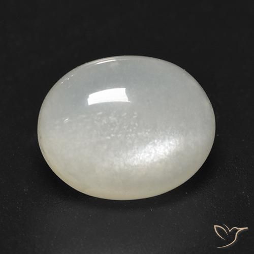 Pedra da Lua Creme branco Natural 2.74ct, oval, Transparente