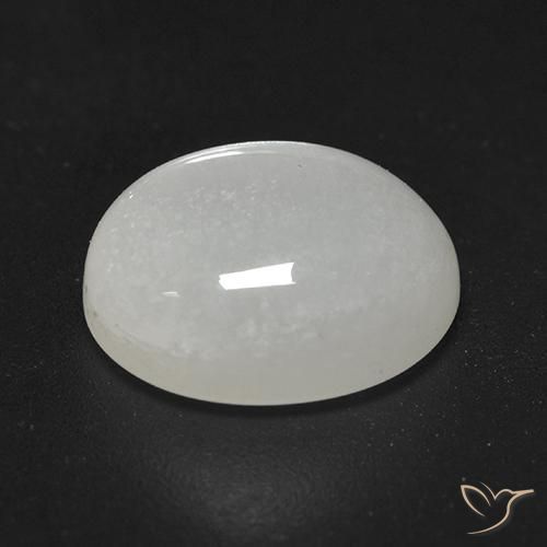Pedra da Lua Creme branco Natural 2.74ct, oval, Transparente