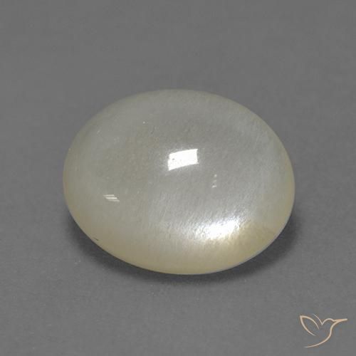 Pedra da Lua Off white Natural 3.13ct, oval, Translúcido