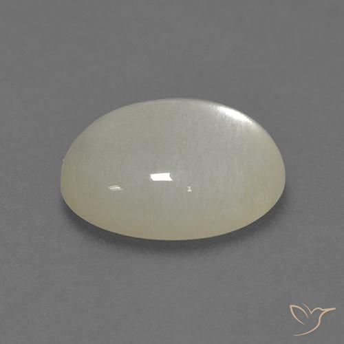 Pedra da Lua Off white Natural 3.13ct, oval, Translúcido