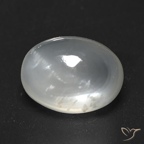 Pedra da Lua Creme branco Natural 3.84ct, oval, Transparente