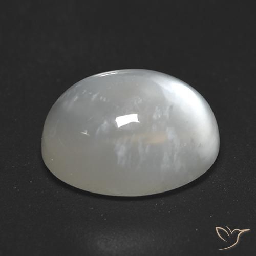 Pedra da Lua Creme branco Natural 3.84ct, oval, Transparente