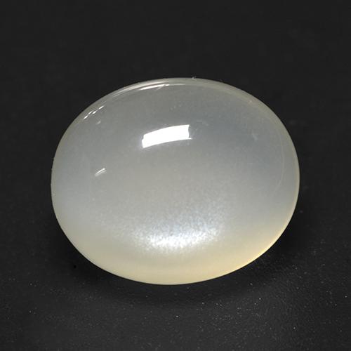 Pedra da lua branco natural 4,07ct, corte oval, transparente