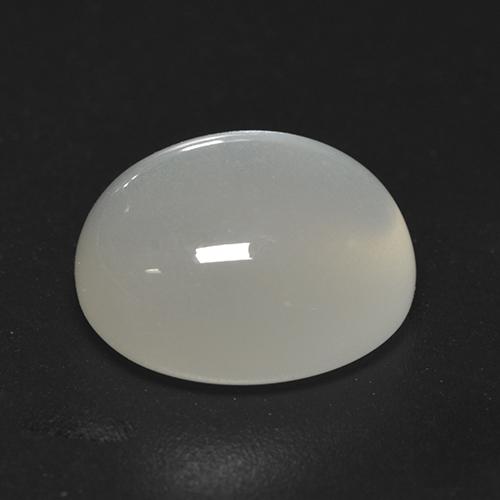 Pedra da lua branco natural 4,07ct, corte oval, transparente