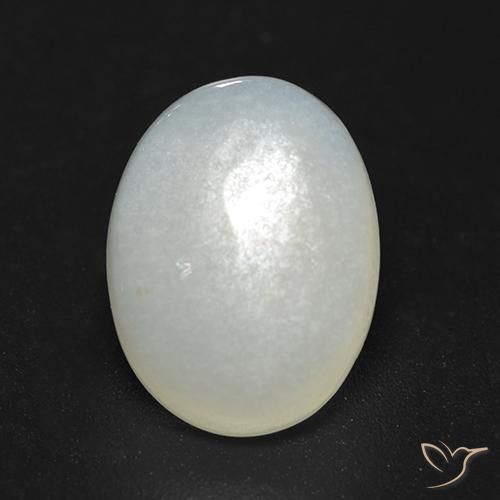 Pedra da Lua Creme branco Natural 3.53ct, Corte Oval, Translúcido