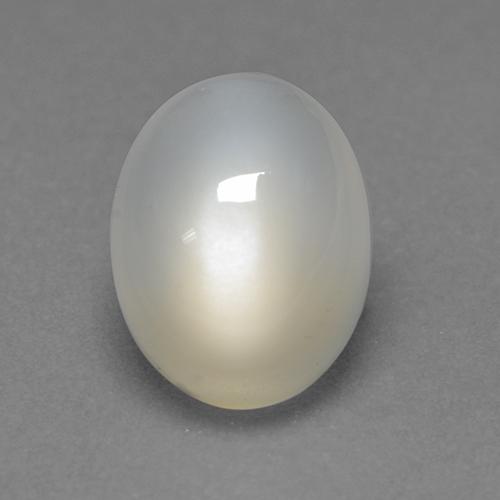 Pedra da lua branco natural 2,32ct, corte oval, transparente