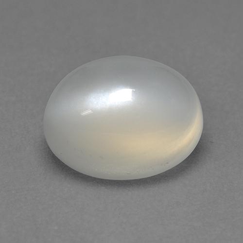 Pedra da lua branco natural 2,32ct, corte oval, transparente