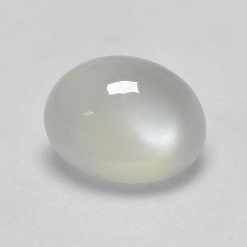 Pedra da lua branco quente natural 1,90ct, corte oval, translúcido