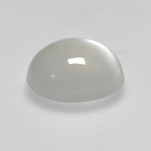 Pedra da lua branco quente natural 1,90ct, corte oval, translúcido