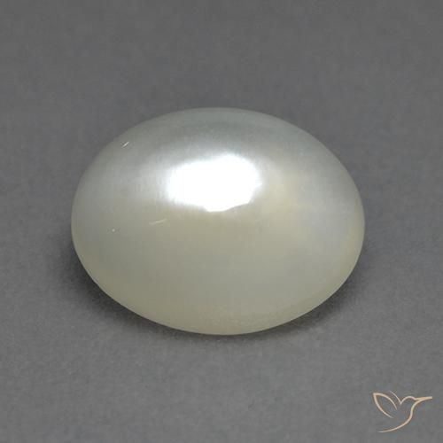 Pedra da Lua branco quente Natural 1.86ct, oval, Transparente
