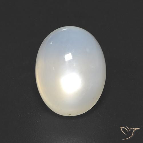 Pedra da Lua Creme branco Natural 2.08ct, oval, Transparente