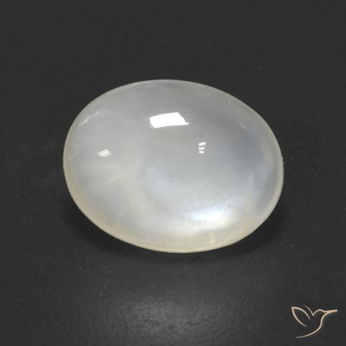 1.50ct Natural Creme branco Pedra da Lua, oval, Transparente