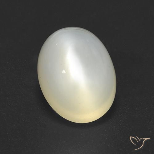 Pedra da Lua Creme branco Natural 2.20ct, oval, Translúcido