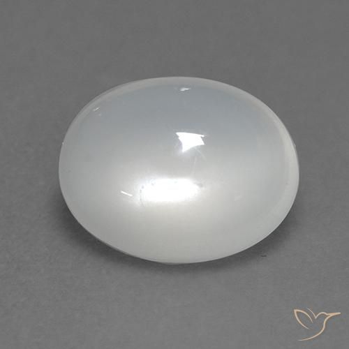 Pedra da lua branco natural 1,88ct, corte oval, transparente