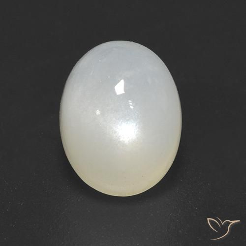 2.40ct Natural Creme branco Pedra da Lua, oval, Translúcido