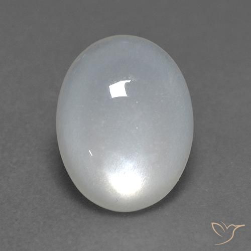 1.49ct Natural branco translúcido Pedra da Lua, oval, Transparente