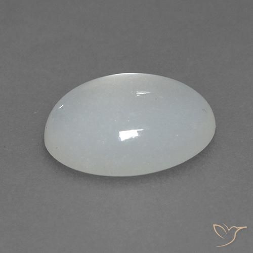 Pedra da Lua branco translúcido Natural 1.49ct, oval, Transparente