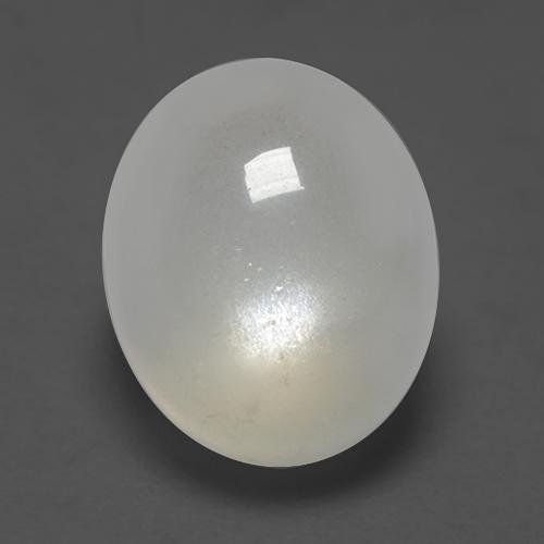 Pedra da lua branco natural 2,96ct, corte oval, transparente
