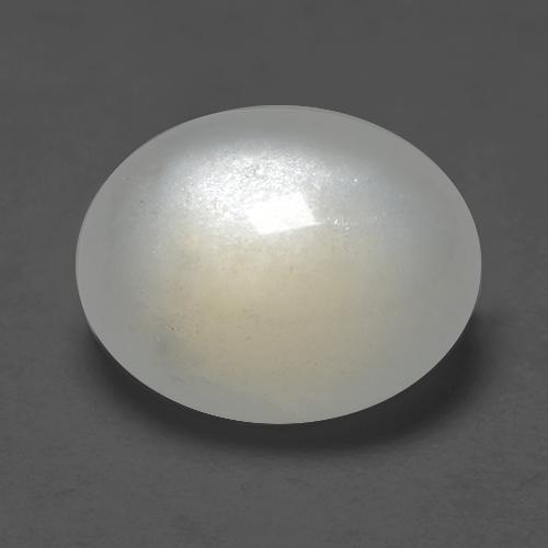 Pedra da lua branco natural 2,96ct, corte oval, transparente