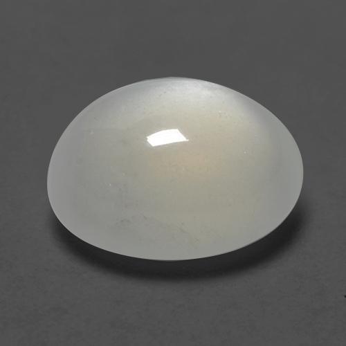 Pedra da lua branco natural 2,96ct, corte oval, transparente