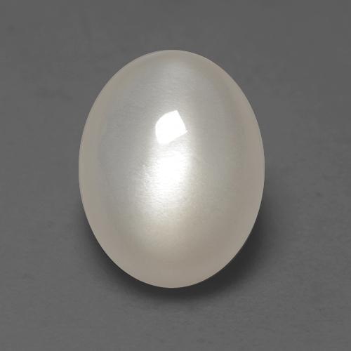 Pedra da lua branco natural 2,22ct, corte oval, translúcido