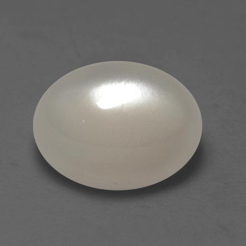 Pedra da lua branco natural 2,22ct, corte oval, translúcido