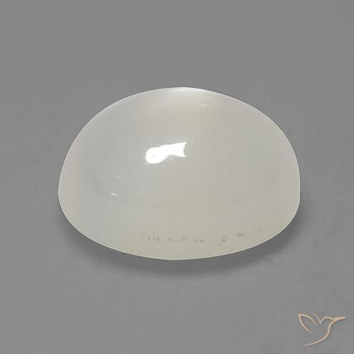 Pedra da Lua Creme branco Natural 2.31ct, oval, Translúcido