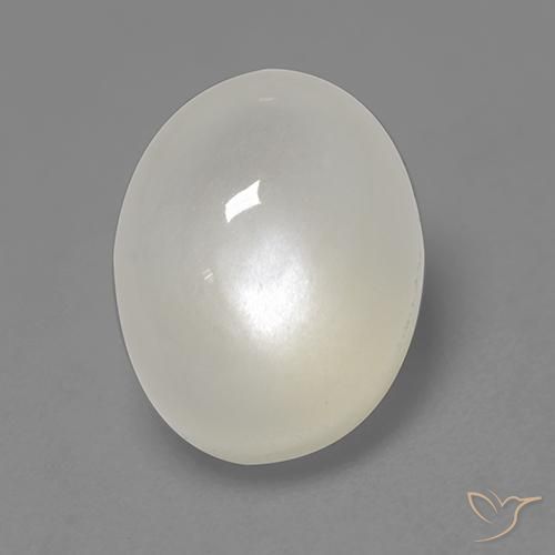 Pedra da Lua Creme branco Natural 2.31ct, oval, Translúcido