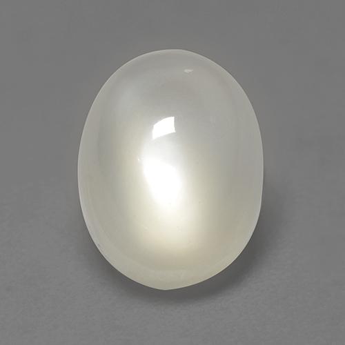 Pedra da lua branco natural 2,21ct, corte oval, transparente