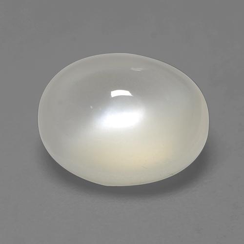 Pedra da lua branco natural 2,21ct, corte oval, transparente