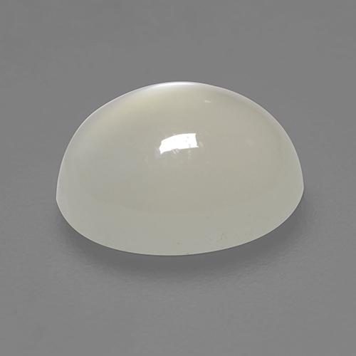 Pedra da lua branco natural 2,21ct, corte oval, transparente