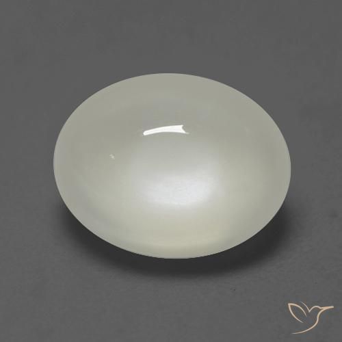 Pedra da Lua Pérola Branca Natural 2.03ct, oval, Transparente
