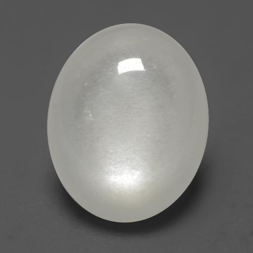 Pedra da lua branco natural 2,43ct, corte oval, translúcido