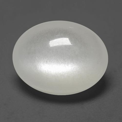 Pedra da lua branco natural 2,43ct, corte oval, translúcido