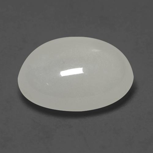Pedra da lua branco natural 2,43ct, corte oval, translúcido