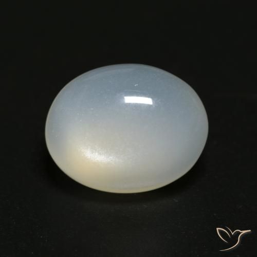 Pedra da Lua branco translúcido Natural 3.73ct, oval, Transparente