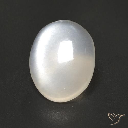 Pedra da Lua branco translúcido Natural 1.93ct, oval, Transparente