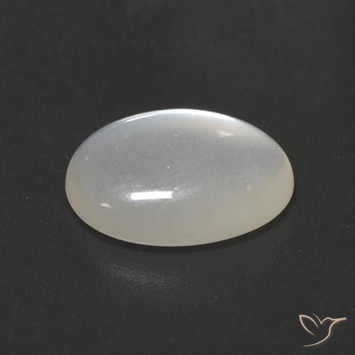Pedra da Lua branco translúcido Natural 1.93ct, oval, Transparente