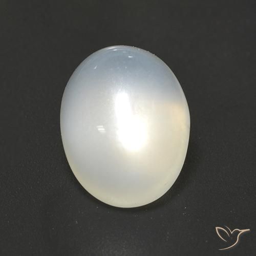 Pedra da Lua branco translúcido Natural 2.59ct, oval, Translúcido