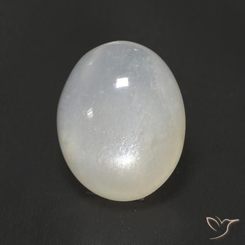 Pedra da Lua branco translúcido Natural 2.51ct, oval, Translúcido