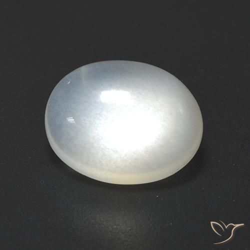 2.33ct Natural branco translúcido Pedra da Lua, oval, Transparente