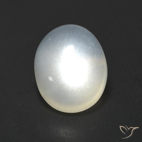 Pedra da Lua branco translúcido Natural 2.33ct, oval, Transparente