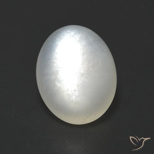 Pedra da Lua Pérola Branca Natural 2.31ct, oval, Translúcido
