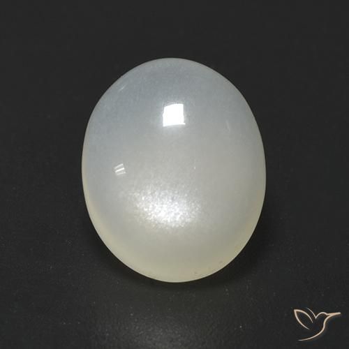 Pedra da Lua Pérola Branca Natural 2.36ct, oval, Translúcido