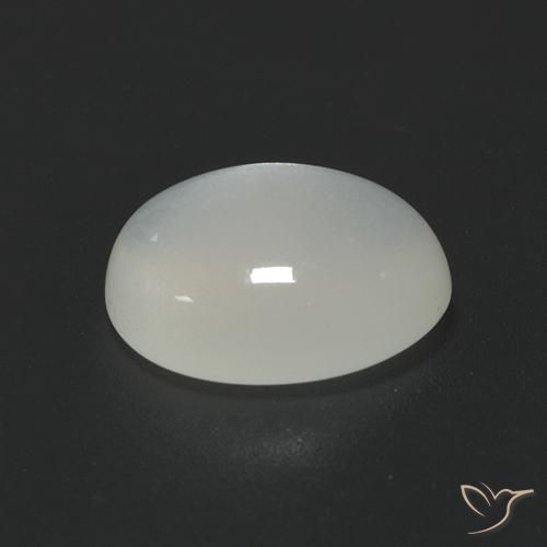 Pedra da Lua Pérola Branca Natural 2.36ct, oval, Translúcido