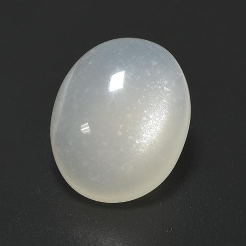 Pedra da lua branco natural 2,85ct, corte oval, translúcido